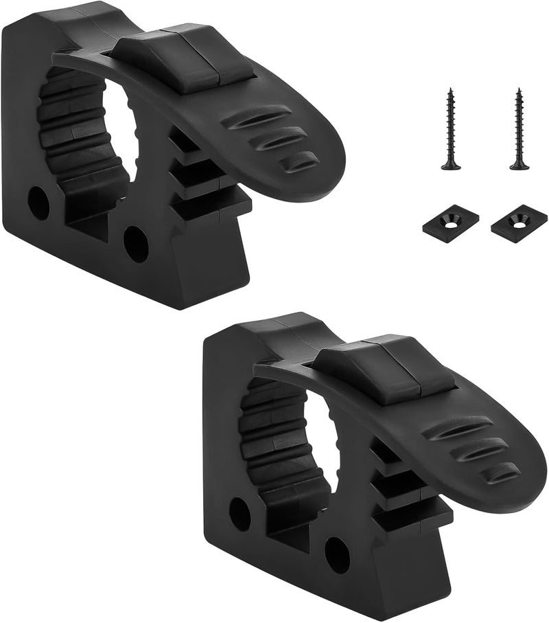 KRYONIX Rubber Clamp (2 Pack) Adjustable Non-Slip Quick Release Mount, Fits 1" - 2-1/4" Diameter Handles, Heavy-Duty Tool Holder for Garage, Truck, RV, Boat, or Workshop - Image 1